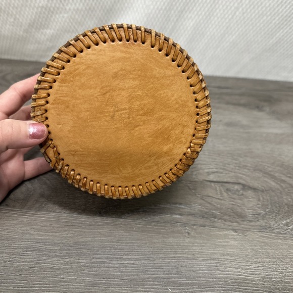 Leather Hand Tooled Leather Pouch Bag RM Monogram Drawstring Pouch Small Purse - Picture 7 of 9